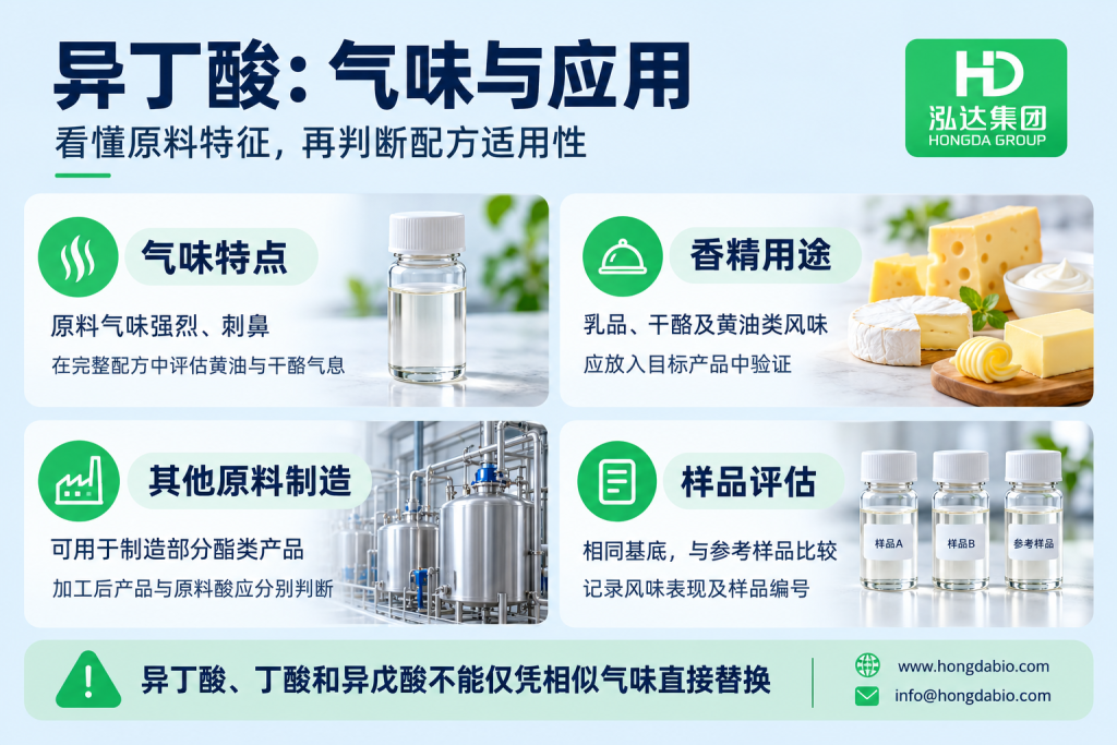 异丁酸有什么用途?气味特点与香精原料选用
